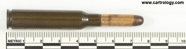 6.5 x 52mm Carcano Ball  Italy SMI 952 profile view.