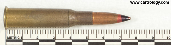 7.62 x 54mm R API  Soviet Union 17 Г profile view.