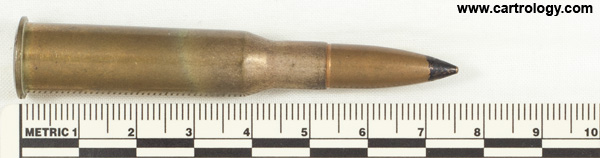 7.62 x 54mm R AP B30 Soviet Union ЗВ 36 profile view.