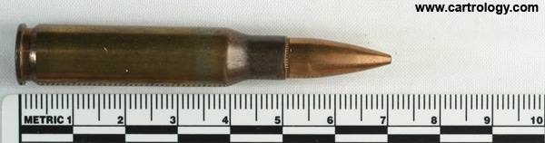7.62mm NATO Ball M80 United States ⊕ LC 74 profile view.
