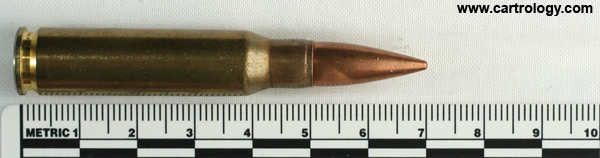 7.62mm NATO Ball SS-77 Belgium ⊕ FN 66 profile view.