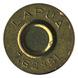 7.62mm NATO Ball (Subsonic)  Finland LAPUA 7,62x51 head view.