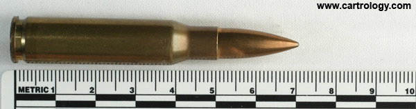 7.62mm NATO Ball (Subsonic)  Finland LAPUA 7,62x51 profile view.