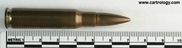 7.62mm NATO Tracer  Israel  5-71 ת צ profile view.
