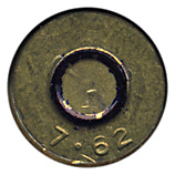 7.62mm NATO Ball  South Africa 7.62 head view.