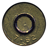 7.62mm NATO Ball  South Africa 7.62 head view.