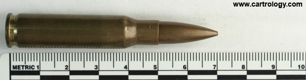 7.62mm NATO Ball  South Africa 7.62 profile view.