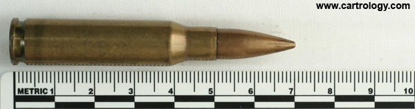 7.62mm NATO Ball  Unknown 7.62mm profile view.