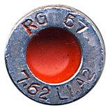 7.62mm NATO Dummy L1A2 United Kingdom RG 57 7.62 L1A2 head view.