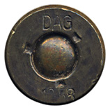 7.62mm NATO Blank  West Germany DAG 12-58 head view.