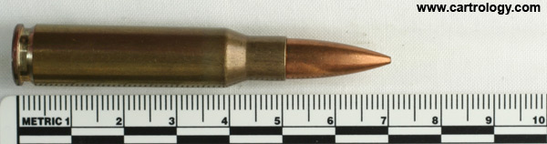 7.62mm NATO Ball R1M1 South Africa A ⊕ 74 7.62 profile view.
