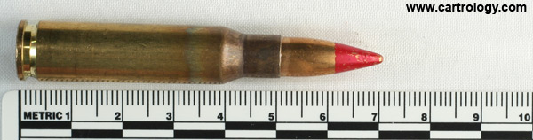 7.62mm NATO Tracer (Low Velocity)  Sweden 8 070 8 profile view.