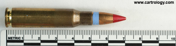 7.62mm NATO Tracer (Low Velocity)  Sweden CG 96 profile view.