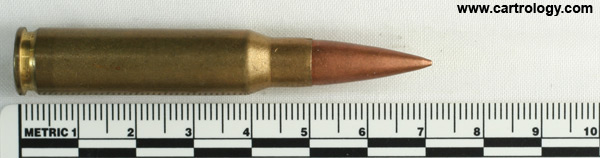 7.62mm NATO Ball CETME Spain F N P 7.62-956 profile view.