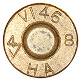 6.5 x 55mm Mauser Ball  Denmark HA 8 46 V1 4(triangle) head view.