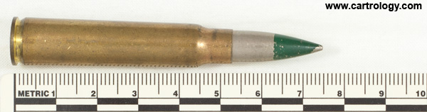 7.65 x 53mm Mauser AP-T  Argentina // FMC "SL" // 1951 profile view.