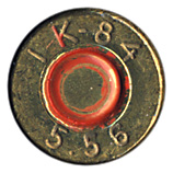5.56 x 45mm Tracer  Yugoslavia IK-84 5.56 head view.