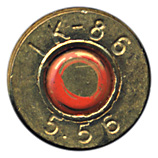 5.56 x 45mm Ball M855 Yugoslavia IK-86 5.56 head view.