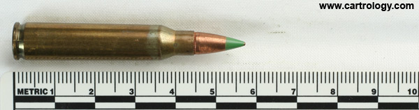 5.56 x 45mm Ball M855 Yugoslavia IK-86 5.56 profile view.