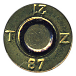 5.56 x 45mm Ball M855 Israel T 87 Z 21 head view.