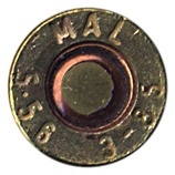 5.56 x 45mm Ball M193 Malaysia MAL 3-85 5.56 head view.