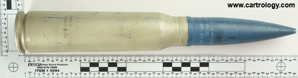 30 x 173mm GAU-9 TP  United States  profile view.