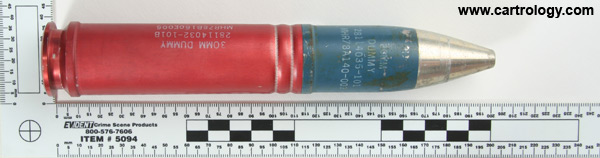 30 x 113mm B Dummy  United States  profile view.