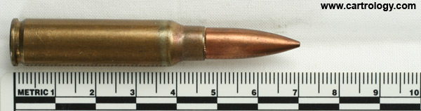 7.62mm pre-NATO Short Case Ball T65 United States F A 46 profile view.