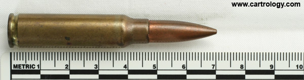 7.62mm pre-NATO Short Case Ball T65 United States F A 47 profile view.