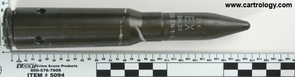 20 x 102mm Dummy DM30 West Germany  profile view.