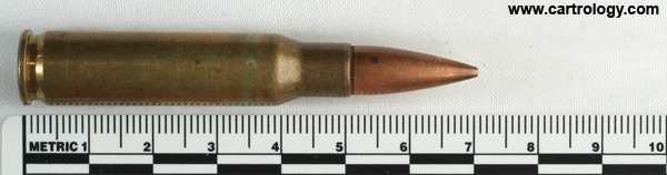 7.62mm NATO Ball M59 United States ⊕ FA 58 profile view.