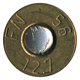 .50 BMG Ball  Belgium FN 56 12.7 head view.