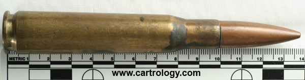 .50 BMG Ball  Belgium FN 56 12.7 profile view.