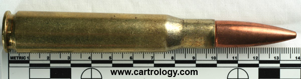 .50 BMG Ball M33 United States W C C 0 6 profile view.