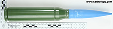 35 x 228mm Oerlikon TP-T DM18A1 West Germany 35x228 DM1001 LOS DN-4-21-X profile view.