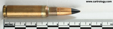7.62mm pre-NATO Intermediate Case AP T93 United States F A 49 profile view.