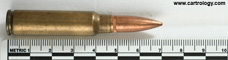 7.62mm pre-NATO Short Case Inert  United States F A 45 profile view.
