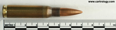 7.62mm NATO Ball  Spain 7,62x51 SB 65 profile view.