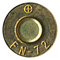7.62mm NATO Ball (Reduced Range)  Belgium ⊕ FN-72 head view.
