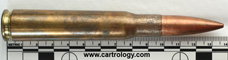.50 BMG Ball  Belgium FNB 81 .50 profile view.