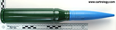 35 x 228mm Oerlikon Proof DM1071 West Germany 35x228 DM1001 LOS DN-1-11-X profile view.