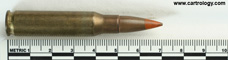 7.62mm NATO Tracer M62 United States ⊕ RA 60 profile view.