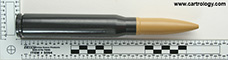 20 x 139mm HS820 Dummy  Switzerland (on bolt) N 12-9 profile view.