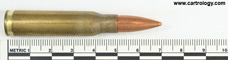 7.62mm NATO Ball  Spain 7.62x51 SB 70 profile view.