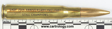 .50 BMG Dummy  South Africa A 80 12.7 R1M3 profile view.