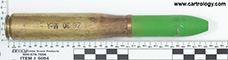 20 x 110mm RB BL&P  United States A.S.C. 1944 20MM-MK-4 profile view.