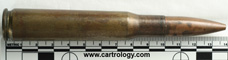 .50 BMG Dummy  United States 4 3 T W profile view.