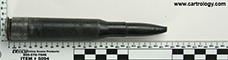 12.7 x 108mm Dummy  East Germany  profile view.
