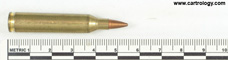 4.5 x 46mm FN Ball  Belgium F N 74 profile view.