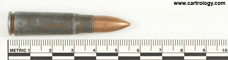 7.62 x 39 mm Ball  Egypt  ٢٧ ٦١ ج ع م profile view.